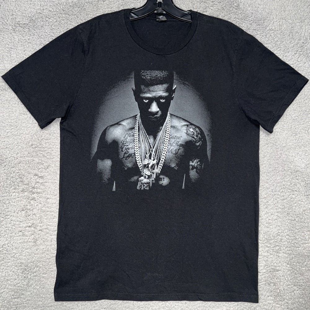 Boosie BadAzz Touch Down 2 Cause Hell T Shirt Sz L Black 2-Side 2015 Concert Tee